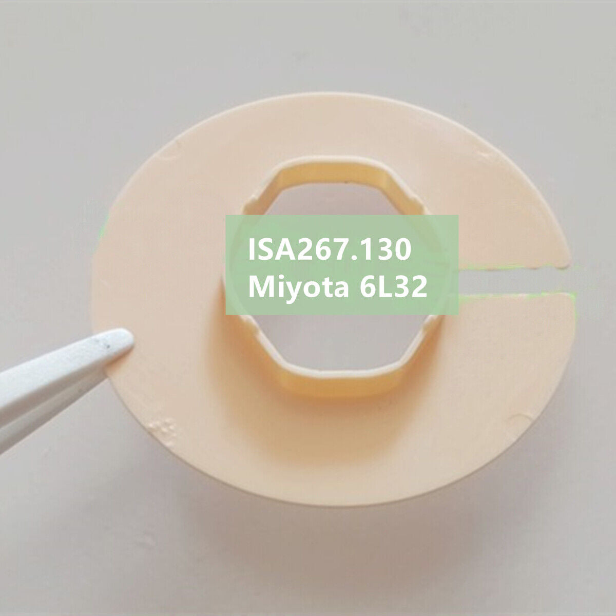 Watch case mount spacer ring for Ronda 763-1, ISA267.130, Miyota 6L32, ensuring secure fit.