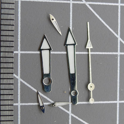 13 mm silberner Rand, grüne Leuchtzeiger für Miyota OS10 OS20 OS22 OS60 OS80 