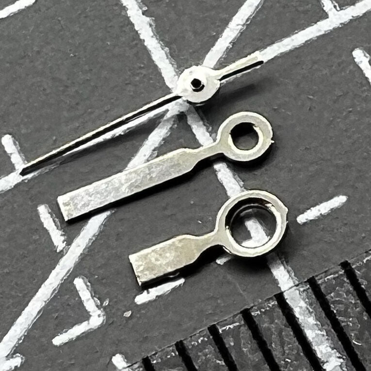 NO.1286 Silver set of watch hands for Miyota 2035 movement, 7mm/6mm/4mm lengths, precise fit