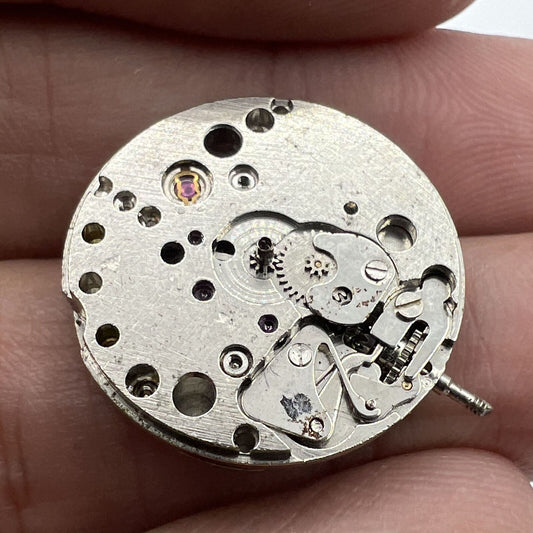 1. Close-up of 7121 3121 automatic mechanical watch movement for repair practice by China Made.  