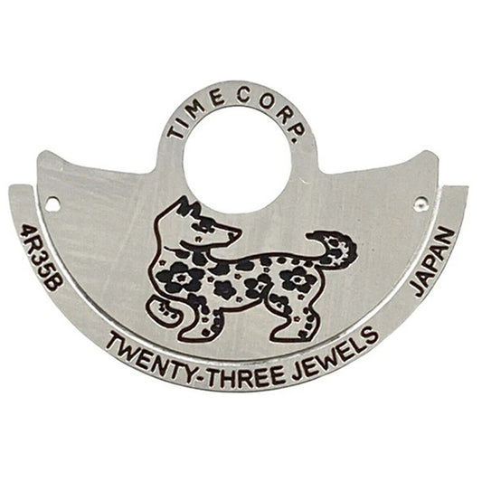 Hund ~ China Zodiac Silber Rotor Oszillierende Gewicht Overlay für NH35 NH36 4R35