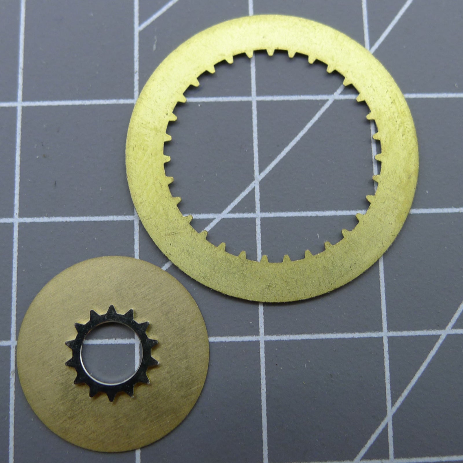 Pilot black date and week disk wheels for China Made Dandong 7750 watch movement, precise fit.