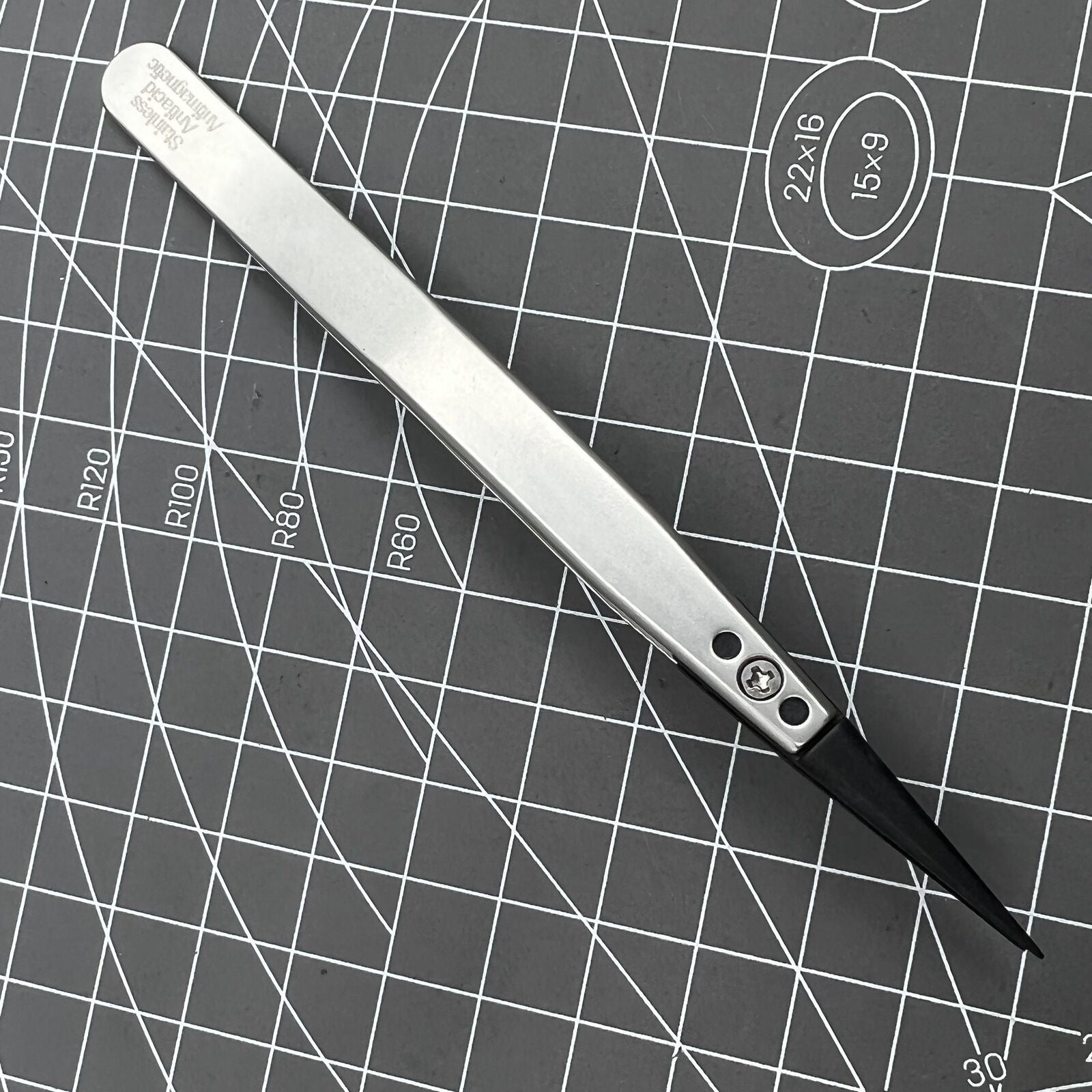 Swiss Bergeon 6571-CFR-3 precision tweezers with CFR 3 tips for delicate watch repair and assembly.