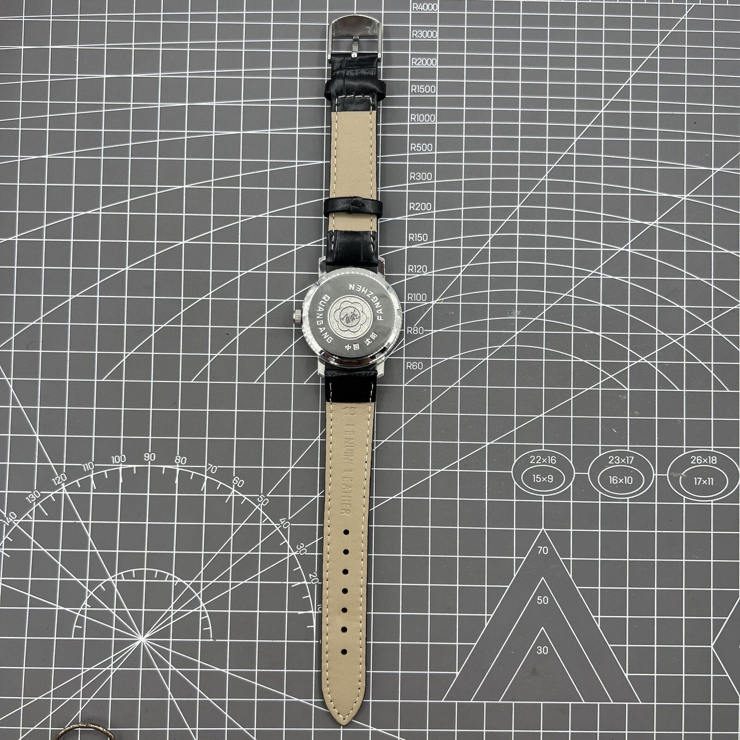 China Baihua 37mm manual silver dial watch with 19 jewels and shock-resistant durable design.