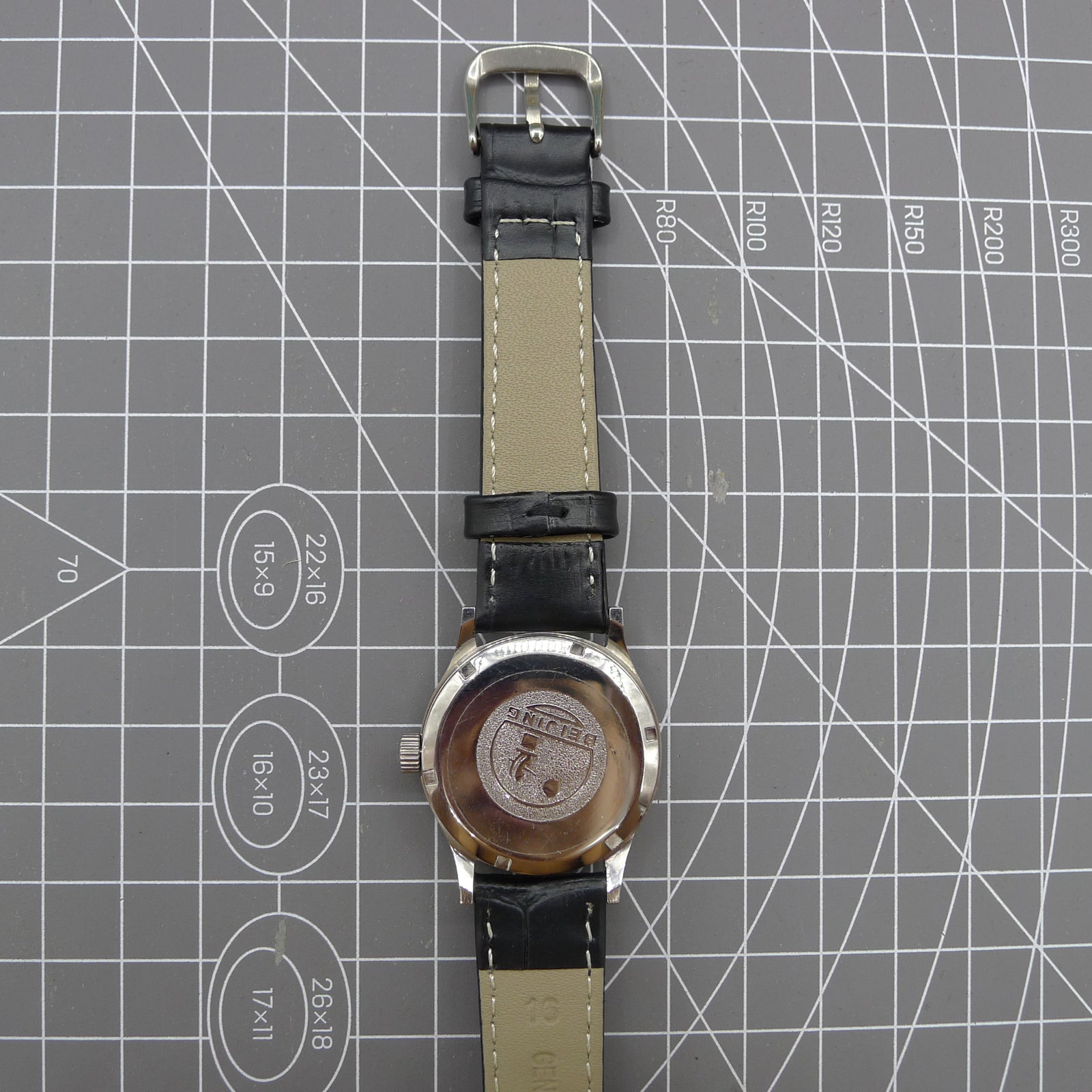 Beijing 31mm manual mechanical watch with silver case and double rhomb dial, showcasing classic Chinese craftsmanship and elegant design.