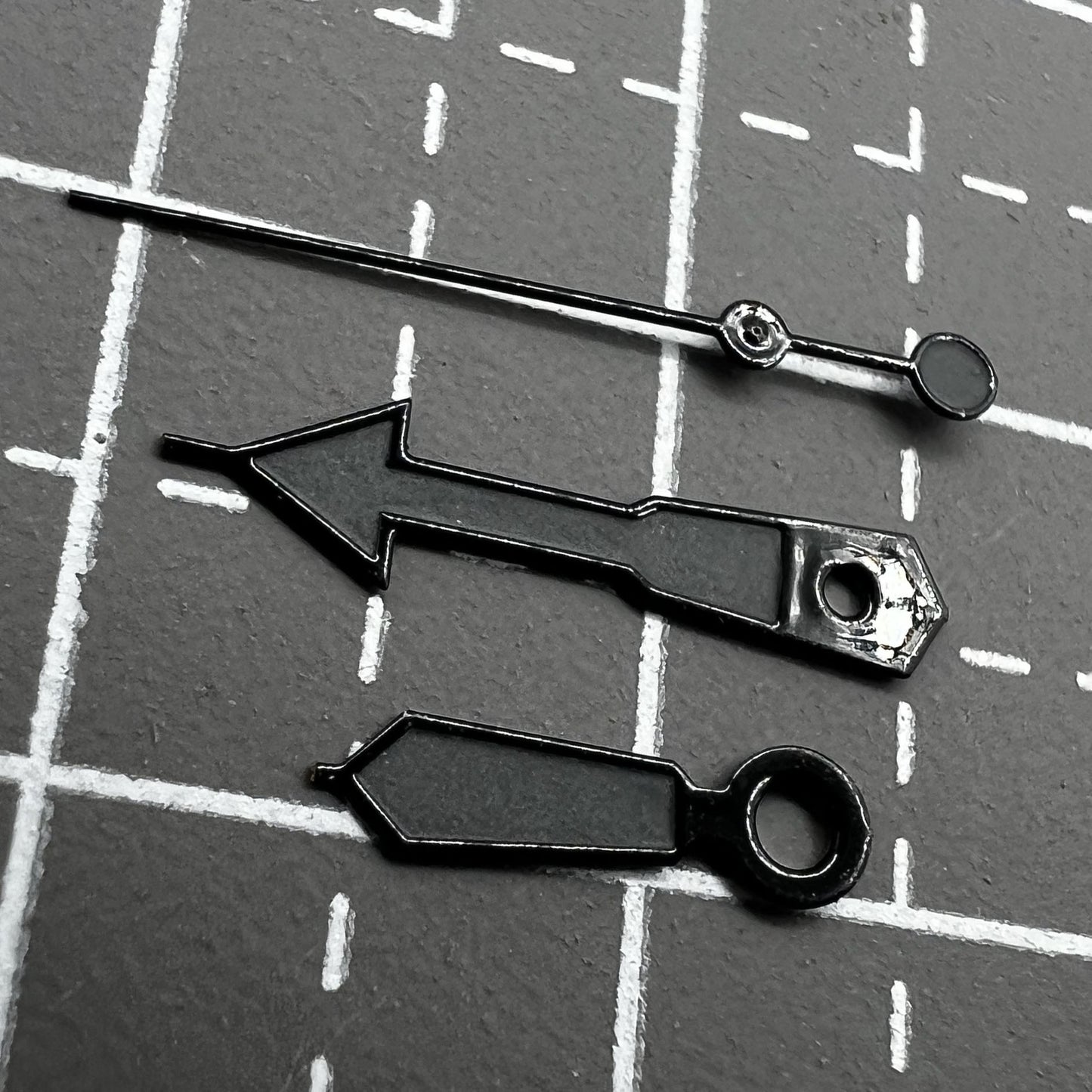 2 Sets/Pack 12.5mm Black Trim Green Lume Hands Sets for Seiko NH35 NH36 7S26
