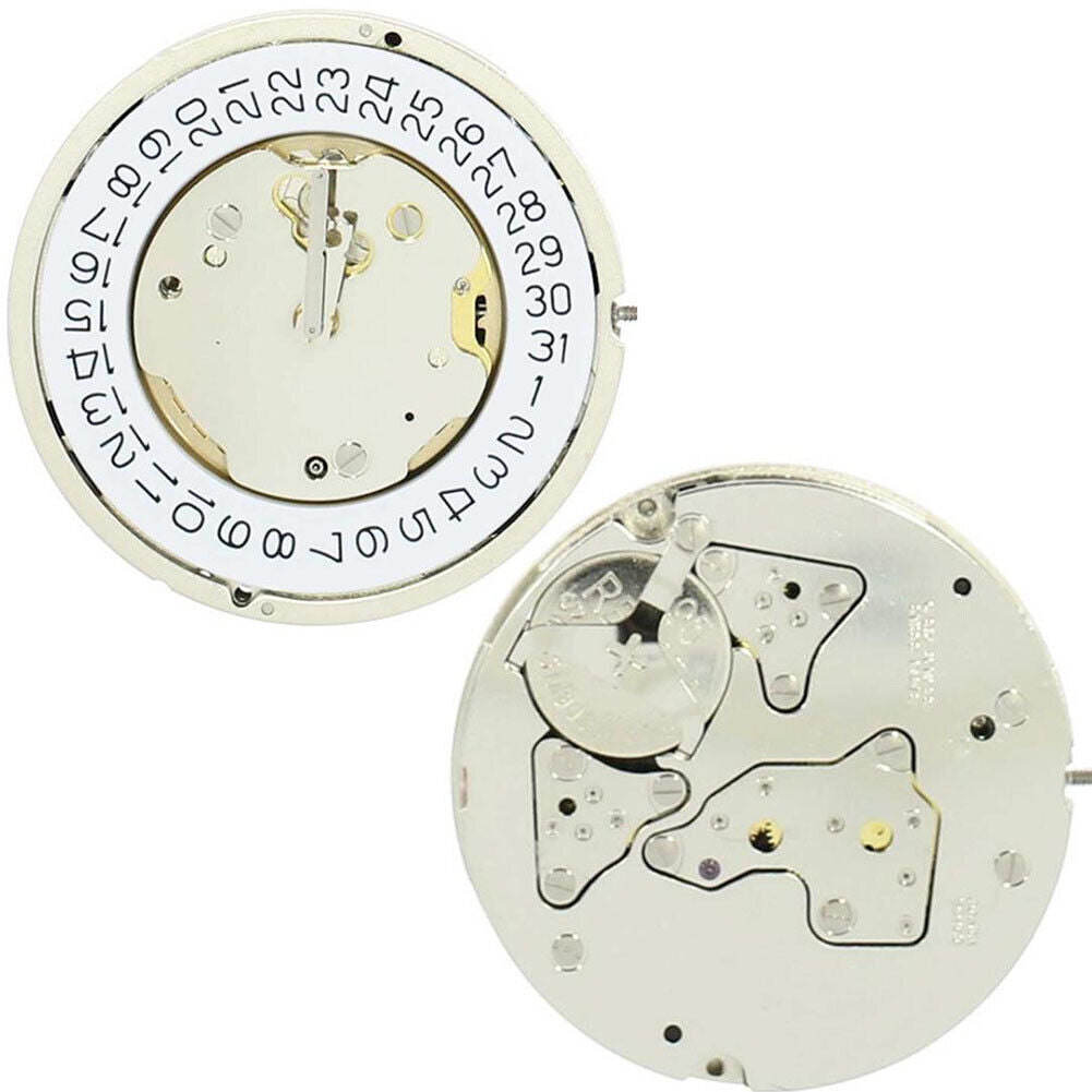 Ronda 5040D quartz chronograph watch movement with durable stainless steel construction by Ronda.