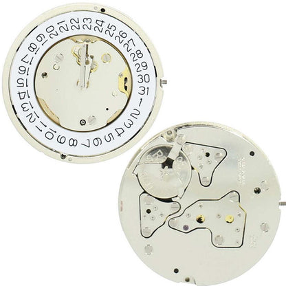 Ronda 5040D quartz chronograph watch movement with durable stainless steel construction by Ronda.