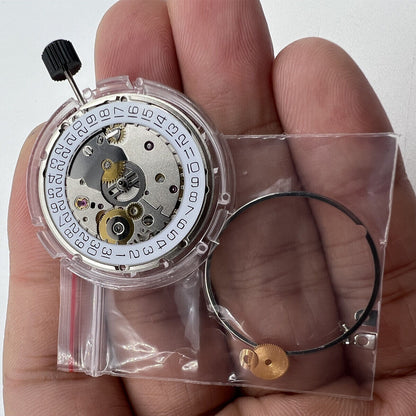 Seagull ST2130 automatic watch movement, silver plated, clone for ETA 2824-2, precise replacement part.