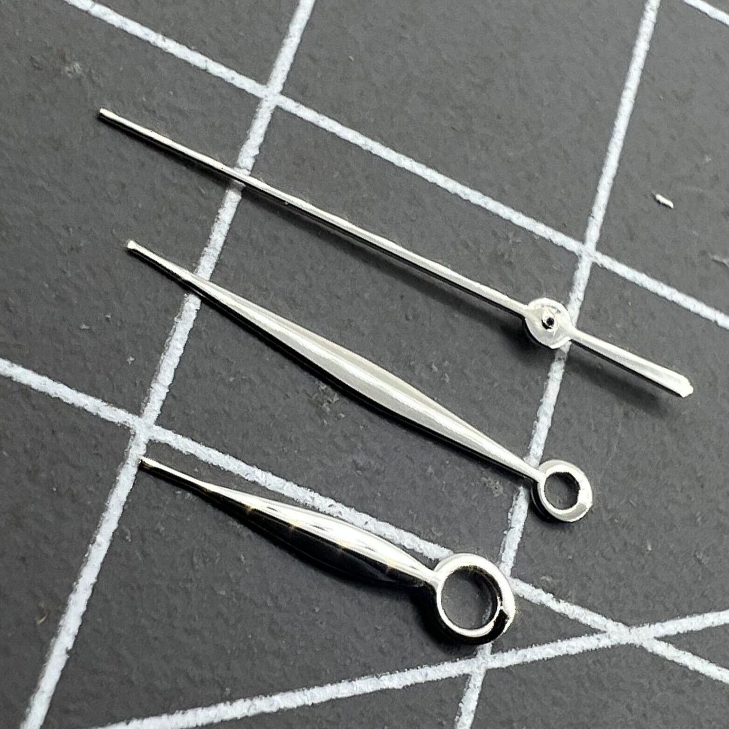 Aiguilles argentées pour montre homme, heure, minute et seconde, pour mouvement Miyota 9015 