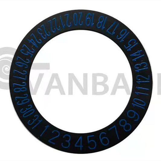 Disque de date à police bleue, roue de date adaptée au mouvement NH35 NH36 Date@6