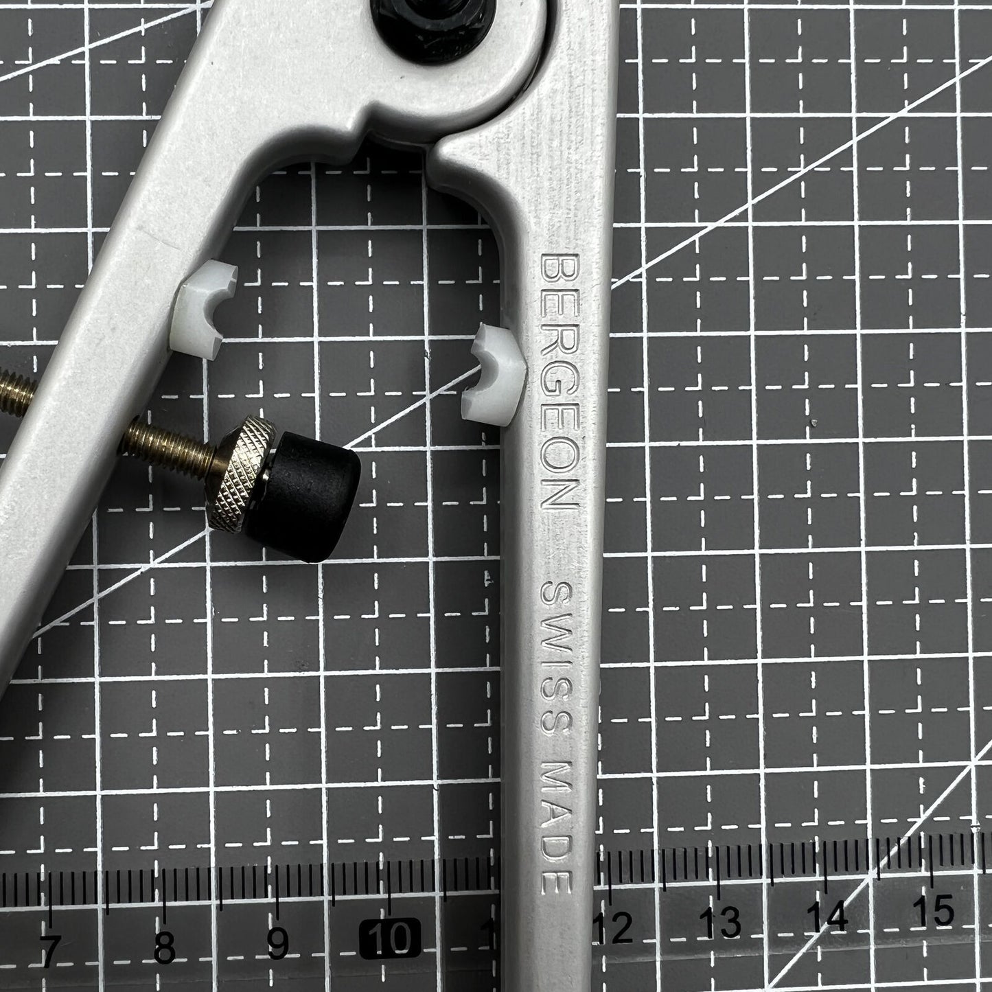 Swiss Bergeon 6618 watch spring bar plier tool for precise watch strap adjustments and repairs.