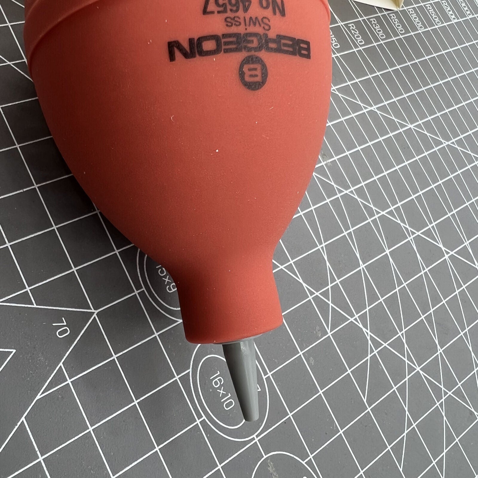 Swiss Bergeon 4657 precision rubber dust blower for cleaning delicate watch components and maintenance tasks.