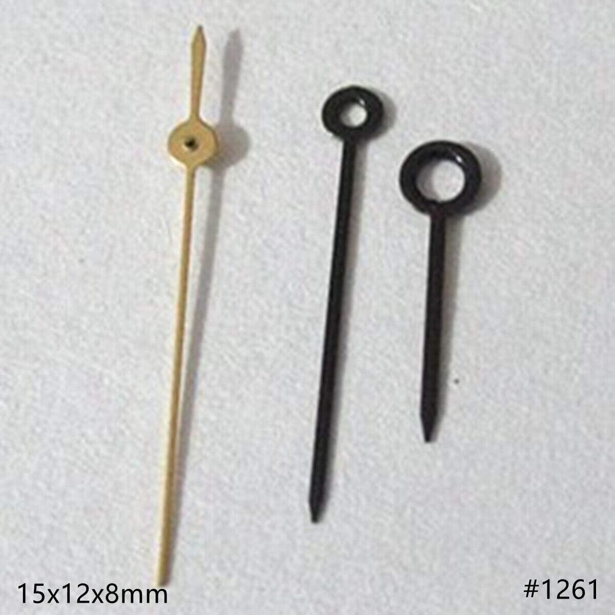 15mm golden second hand set for Miyota 2035 watch movement, precise timing accessory.