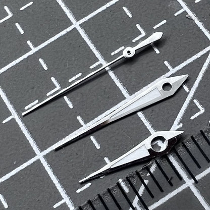 2 Sets/Pack Silver Trim Green Lume Arrow Shape Hands for ETA2836 2824 2892A2