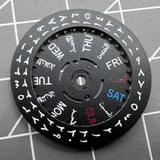 Arabic /English Font Black Date Disk Wheel Week Wheel for NH36 3/3.8 Movement