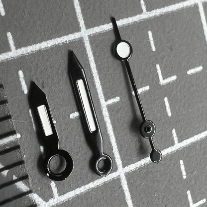 2 Sets/Pack 11mm Black Trim Green Lume Hands Set for Miyota 2035 2115 2105 230