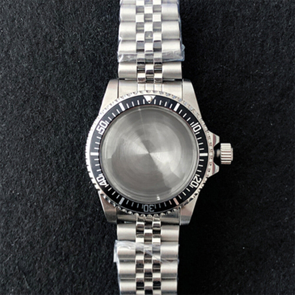 39.5mm Watch Case Stainless Steel Case+Watch Strap Band for NH35/NH36 Movement