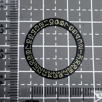 Zweierpack Datenscheiben mit goldener Schrift auf schwarzem Hintergrund f�r NH35 NH36 Uhrwerke von Zweierpack.