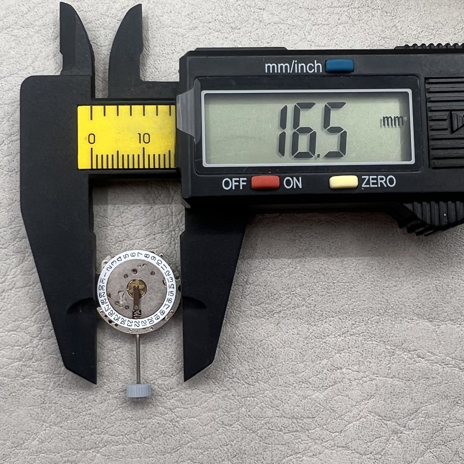 Swiss Ronda 775 quartz watch movement with date display at 3 o'clock, precision timekeeping