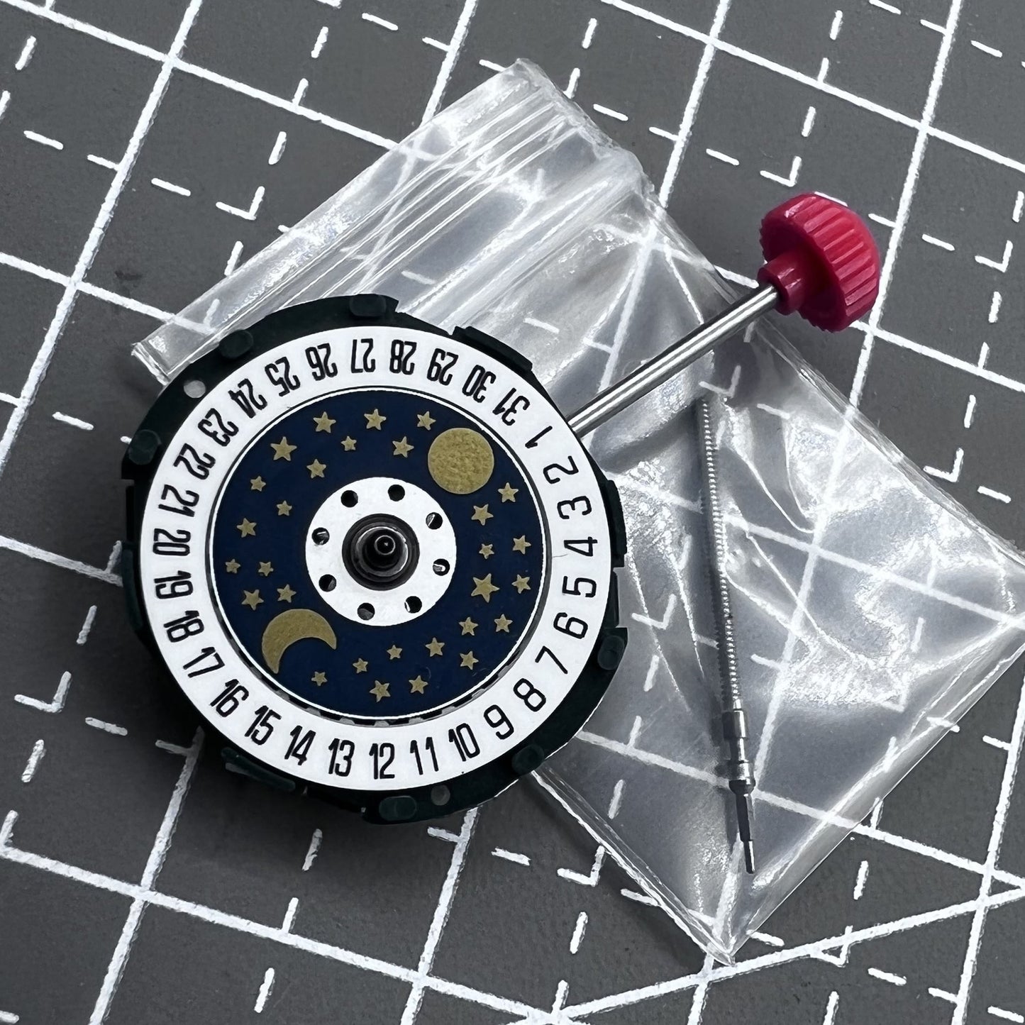 2 Stück Miyota 2005 Quarz Uhrwerk Japan Mondphase Doppelkalendar