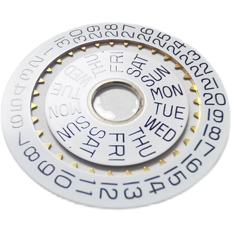 White date disk for ETA7750 movement - genuine replacement part by ETA, precise and durable.