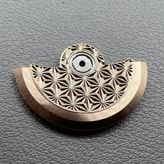 Rotor oscillant à motif de feux d'artifice rose doré pour NH34, NH35, NH36, NH38