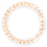 White Background Orange Character Date Disk Wheel for Miyota NH35 NH36 Date at 3