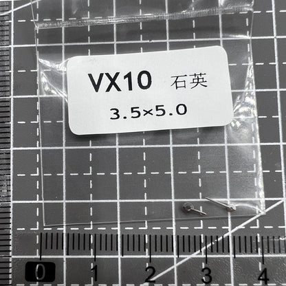 Silver watch hands set for Hattori Epson VX10 movement, 3.5X5.0mm, perfect for watch repairs and accessories.