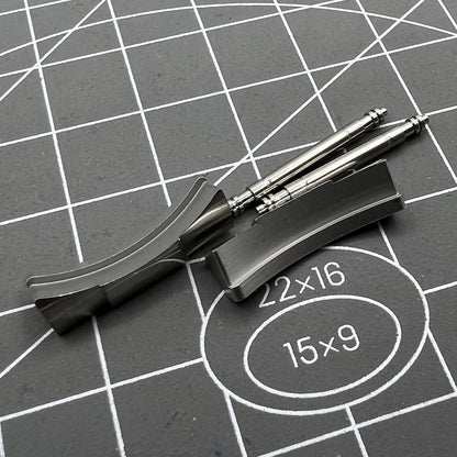 Maillons de connexion incurvés argentés pour bracelet de montre Daytona, largeur 20/21 mm