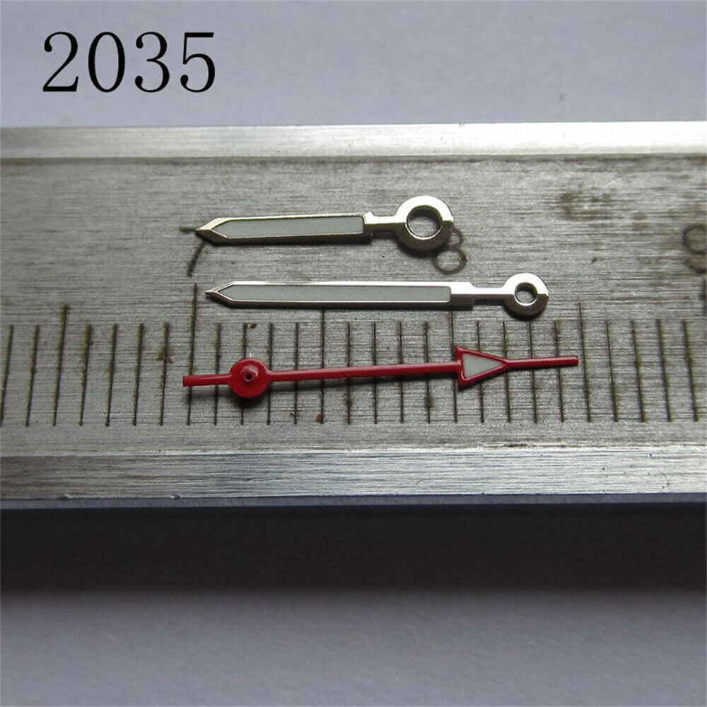 Red second and green luminous watch hands set for Miyota 2035 and 2115 models
