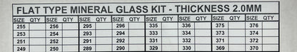 2.0mm Thick 32pcs Flat 24.9-37.6mm Round Watch Glass Mineral Crystal Replacement