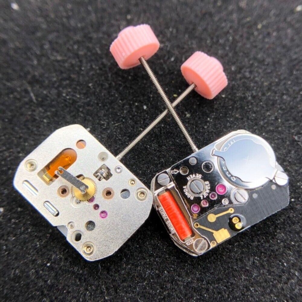 Ronda 1032 quartz watch movement with Swiss parts ensuring precise timekeeping and long-lasting durability.