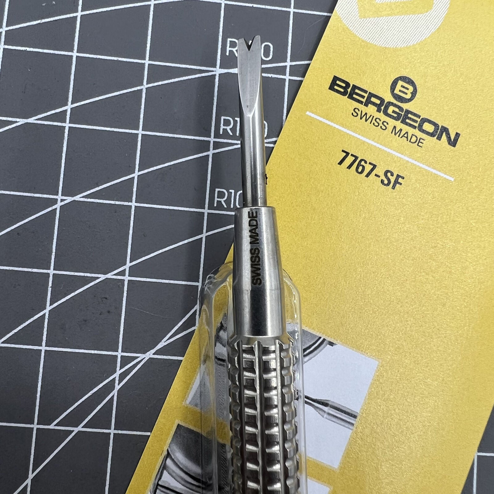 Bergeon 7767-SF spring bar remover tool designed for precise watch bracelet adjustments, Swiss craftsmanship.