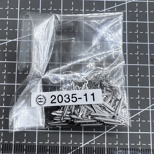 Lot de 100 aiguilles de montre luminescentes vertes argentées de 11 mm pour Miyota 2035 2115 PC21 