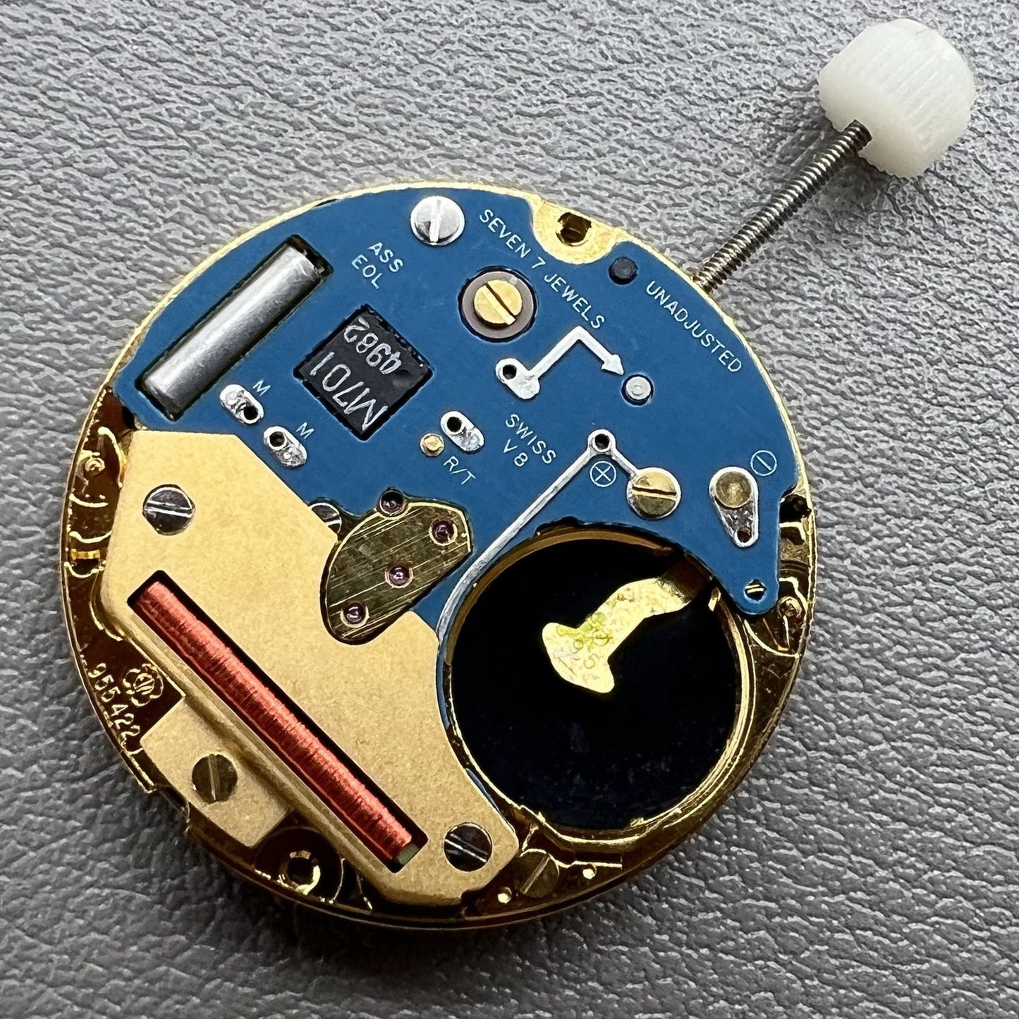 Golden vergoldetes Swiss ETA955.422 Quarzwerk Uhr Kalender Datum