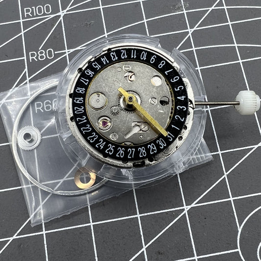 GMT Mechanical Movement Black Day Date Calendar at 6 For 2813