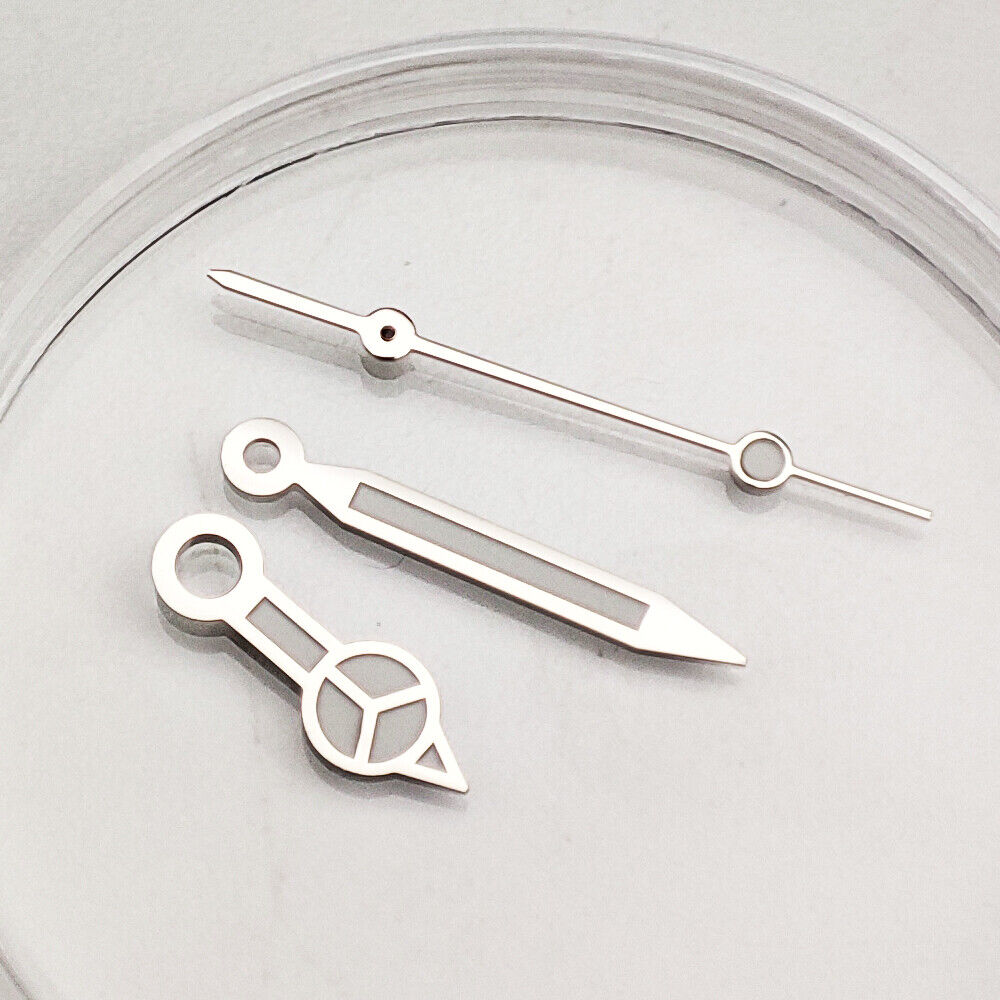 Green luminous watch hands for NH35A/NH36A movement, 7.75x12x13mm, precision design.