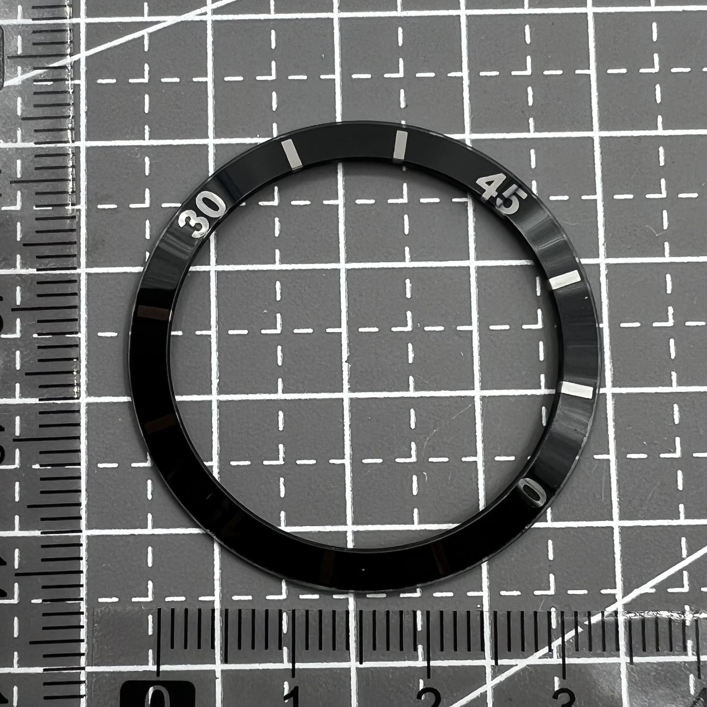 36 mm schwarze Ziffern-Uhrenlünette aus Keramik für Herren- und Damenuhren