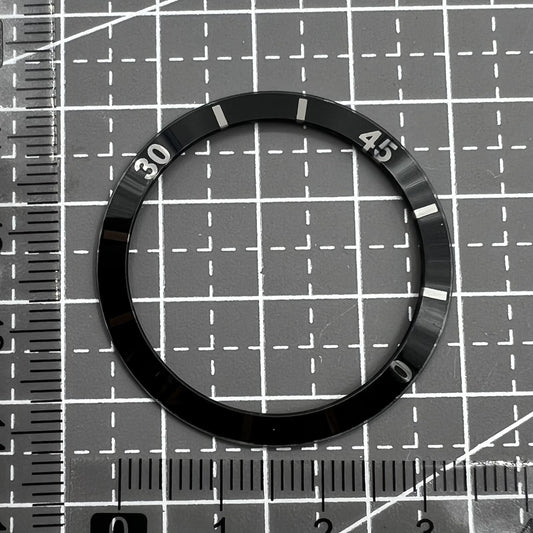 36 mm schwarze Ziffern-Uhrenlünette aus Keramik für Herren- und Damenuhren