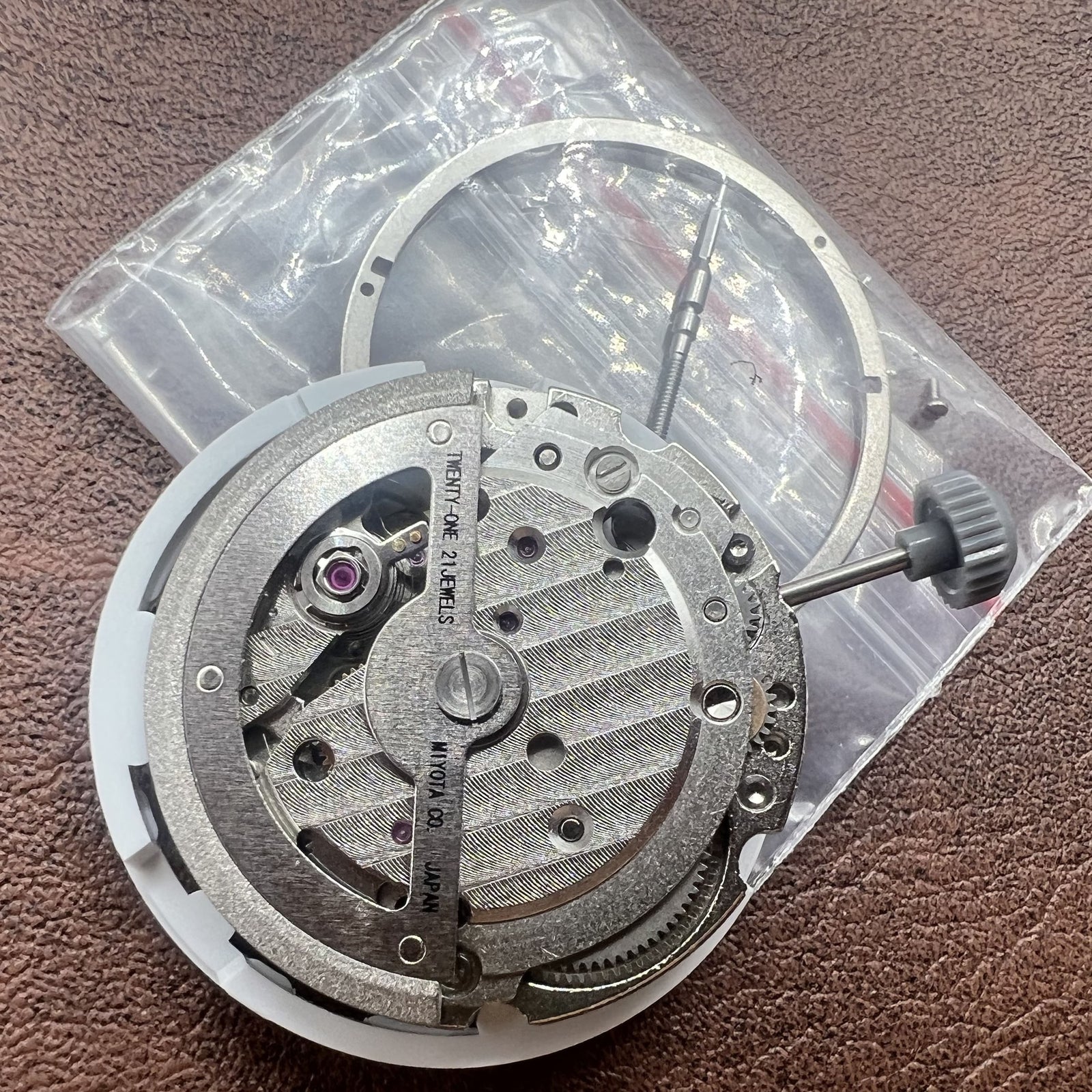 Miyota 8245 automatic mechanical watch movement with small seconds, precision timekeeping by Miyota.