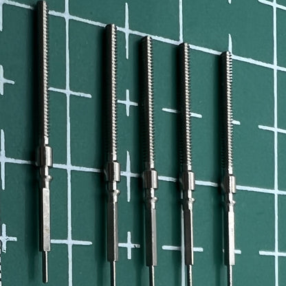 Watch winding stems spare parts compatible with China Made ST2555, wholesale replacement components for repairs.