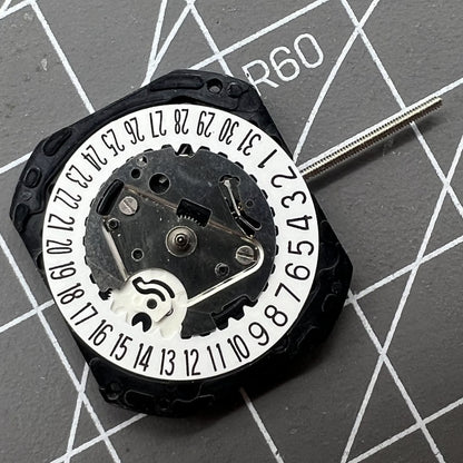 VX22 Quartz Watch Movement Date At 3/6 White Disk Replacement Japan Made
