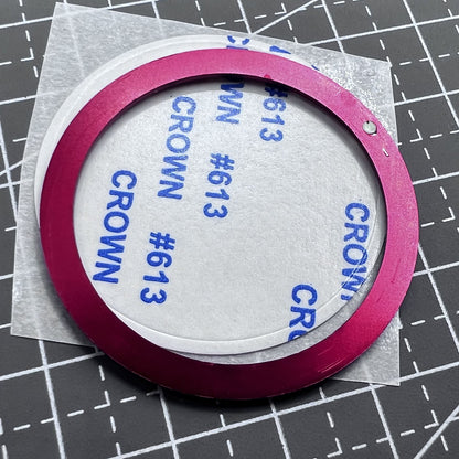 Aluminium Lünetteinsatz 39mm 32 2mm Rund Weiß Schrift Arc abgeschrägt