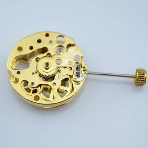 17.2mm China Made Hollow Golden Mechanical Movement Watch Practice/Cufflink Part