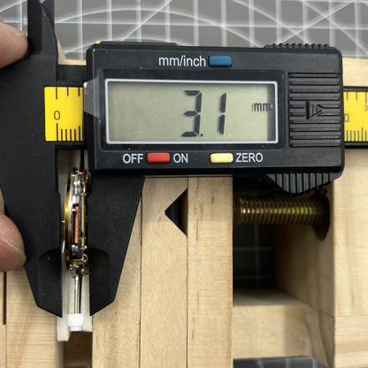 Golden ISA 8271 Date At 6 quartz watch with multifunctional dial, elegant gold-tone design.