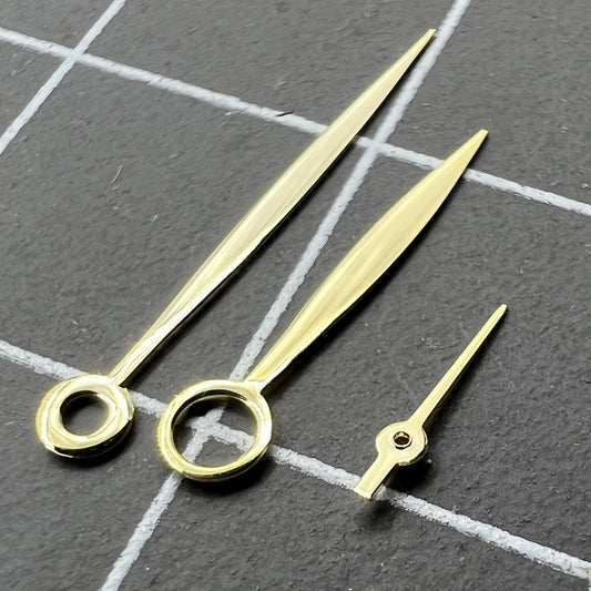 Set of Willow Leaf Shape Watch Hands by Seagull for ST3600 and ETA6497 movements, silver finish