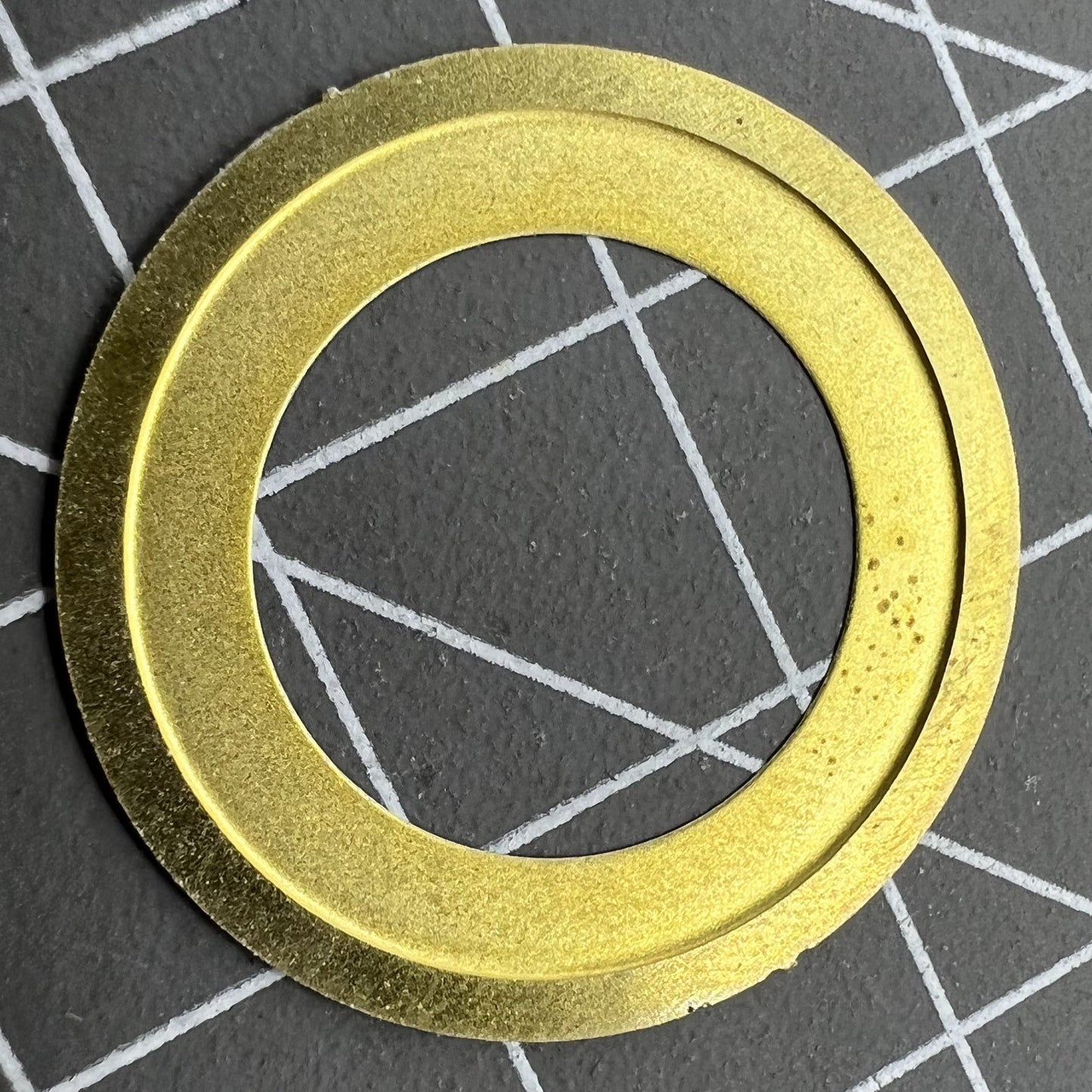 White thickening date wheel overlay for ETA2824 watch movement, date window positioned at 3 o'clock.