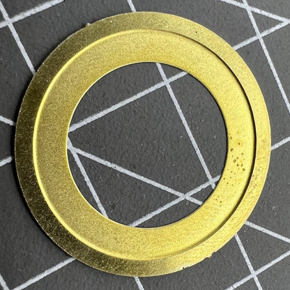 White thickening date wheel overlay for ETA2824 watch movement, date window positioned at 3 o'clock.