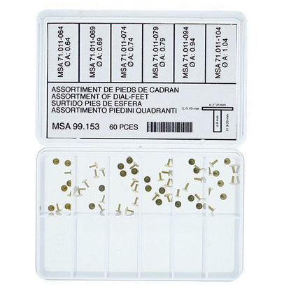 Horotec MSA99.153 60PCS Boxed Metal Watch Dial Literal Repair Nails
